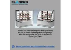 Elevate Your Bakery Showcase with Elan Pro's Cake Display Counter"