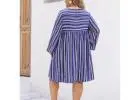 Plus Size Striped Dress