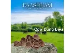 diya from cow dung