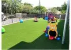 Playground artificial turf installation